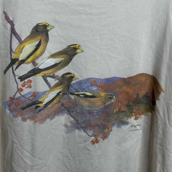 VTG Nature Birds Long Sleeve Shirt XL - Picture 2 of 5